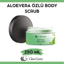 Glow Genix GlowGenix Aloe Vera Özlü Body Scrub | Alovera Özlü Nemlendirici, Besleyici, Arındırıcı Vücut Peelingi | 250 Ml