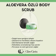 Glow Genix GlowGenix Aloe Vera Özlü Body Scrub | Alovera Özlü Nemlendirici, Besleyici, Arındırıcı Vücut Peelingi | 250 Ml