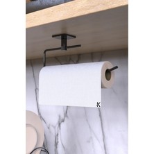 Karteya Yapışkanlı 4 Lü Siyah Fön Makinesi Askısı Havlu Askısı Wc Tuvalet Kağıtlık Rulo Havluluk Banyo Set