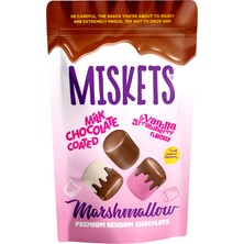 Miskets Sütlü Çikolata Kaplı Çilek ve Vanilya Aromali Marshmallow