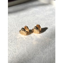 2D2B Nature Dolgun Gold Renk Kalp Küpe