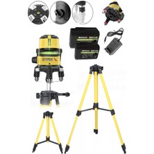 Staxx Power 2 Çizgili Yatay ve Dikey Yeşil Lazer Ölçüm Hizalama 30M Mesafe X2AD  Bataryalı  Seviye Ölçme +Tripod