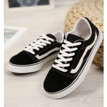 By İmis Shoes Siyah Keten Sneaker
