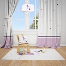 Talia Home Balerinli Kuğu Desenli Çocuk ve Bebek Odası Fon Perdesi 2 Kanat TLA-290