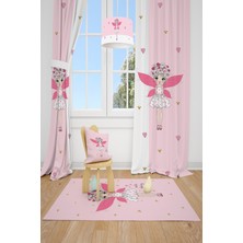 Talia Home Kanatlı Kız Çocuk Odası Fon Perdesi 2 Kanat TLA-168
