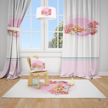 Talia Home Deniz Kızı Baskılı Çocuk ve Bebek Odası Fon Perdesi 2 Kanat TLA-253