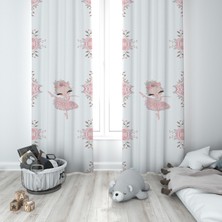 Talia Home Prensesli Çocuk ve Bebek Odası Fon Perdesi 2 Kanat TLA-275