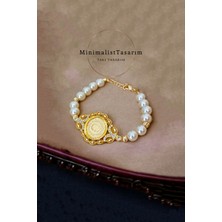 Minimalist Tasarım Çeyreklik İnci Bileklik