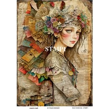 Lineart Stamp Serisi Stmp1 Pirinç Dekopaj 30 x 42 cm