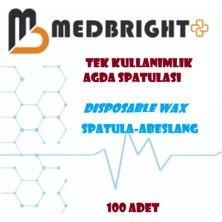 Med Bright Tek Kullanımlık Ahşap Ağda Spatulası 100 Adet