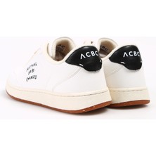 Acbc Beyaz - Siyah Erkek Sneaker Shacbeve