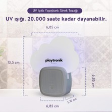 Playtronik Uv LED Işıklı Yapışkanlı Sinek Böcek Tuzağı Kovucu Ilacı Elektrikli (2 Cihaz + 12 Yapışkan Kart)