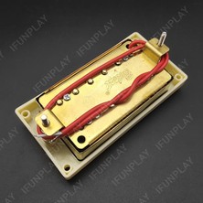 GongtuShop Mavi Stil Humbucker Elektro Gitar Pikap Krom Saplı Köprü Pikap Lp Tarzı Elektro Gitar Goldchrome Için Halkalı (Yurt Dışından)