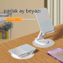 Maryun Metal Dönen Masaüstü Cep Telefonu Tutucusu Canlı Yayın Tembel Cep Telefonu Tutucusu Çok Fonksiyonlu Tablet Tutucusu (Yurt Dışından)