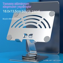 Maryun 360 Dönen Tablet Pc Standı Alüminyum Alaşımlı Akrilik Masaüstü Cep Tablet Telefon Tabanı Kaldırma Depolama Okuma (Yurt Dışından)