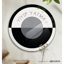 Decorita Cam Diyet Tabağı | Cam Sunum Tabağı | Yiyip Yatma | Çap32cm