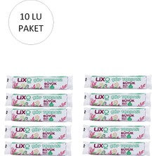 Lixo Büyük Boy Çöp Torbası 65 x 80 cm 10'lu Rulo x 10 Paket = 100 Adet (Mavi)