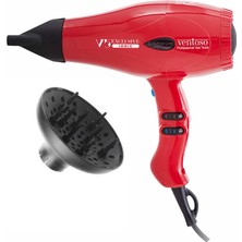 Ventoso V5 Exclusive Iyonik 2500 W Profesyonel Fön Makinesi Rosso Vigolu