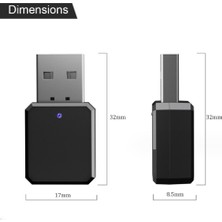 Archive Araba USB Aux Alıcısı Kablosuz Bluetooth Medya Düğmesi Araç Direksiyon Çok Fonksiyonlu Düğme Uzaktan Kumanda (Yurt Dışından)