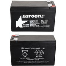 Go İthalat Euroone EO127.0 12 Volt - 7 Amper Akü (150 x 65 x 90 Mm) (2818)