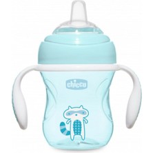Chicco Yumuşak Uçlu Geçiş Bardağı 200 ml Erkek 4+ Ay Hassas Diş Etleri İçin Süper Yumuşak