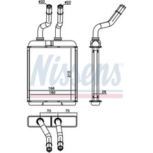 Kalorıfer Radyatoru Brazıng 210X184 mm Alfa Romeo 147 1.6 16V [46799655]