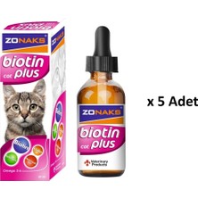 Zonaks Kedi Biotin Damla 50 ml 5 Adet Tüy Dökümü