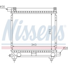 Su Radyatoru Brazıng mt 293X343X36 mm Mercedes W201 C124 S124 W124 [2015003703]