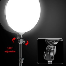 Coverzone Beyaz LED Aydınlatma Kumandalı Yayıncı Işığı Youtuber Twich Yayın Işığı Ürün Göresel Fotoğraflama Tripodlu Aydınlatma 33cm 13 inç PF33