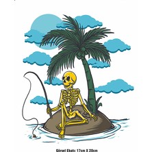 F17 Ajans Balık Tutan Iskelet Ütü ile Yapışan Tekstil Dtf Baskı