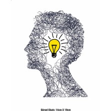 F17 Ajans Ampüllü Düşününen Insan Ütü ile Yapışan Tekstil Dtf Baskı