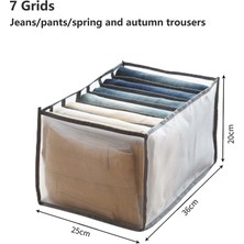 Shanhua Shop Gri 7 Izgara L Stili 7 Grids Washable Jeans Compartment Storage Box Closet Clothes Drawer Mesh Separation Box Stacking Pants Storage Artifact (Yurt Dışından)