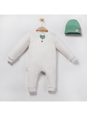 Bebem Asya Papyonlu Düğmeli 3 Parça Erkek Bebek Tulum Set