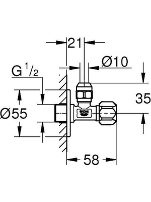 Grohe Ara Musluk 1/2 Girişli x 3/8 Çıkışlı - 22018000 (4 Adet) Paket Ürün