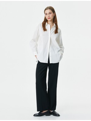 Koton Uzun Kollu Gömlek Düğmeli Rahat Kesim