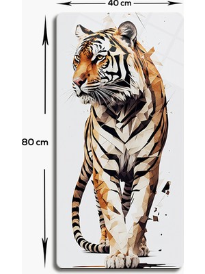 Decorita Cam Tablo | Modern Art Serisi | Tiger Art | 3'lü Takım | 40CM x 80CM