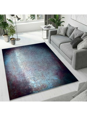 Colorix Carpet Dijital Baskı Dekoratif Kaymaz Taban Yıkanabilir Halı NO:1235