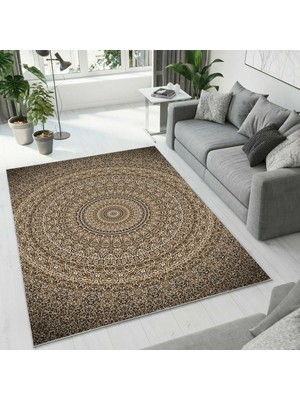 Colorix Carpet Dijital Baskı Dekoratif Kaymaz Taban Yıkanabilir Halı NO:1211