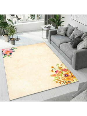 Colorix Carpet Dijital Baskı Dekoratif Kaymaz Taban Yıkanabilir Halı NO:1381