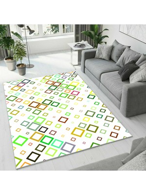 Colorix Carpet Dijital Baskı Dekoratif Kaymaz Taban Yıkanabilir Halı NO:1552