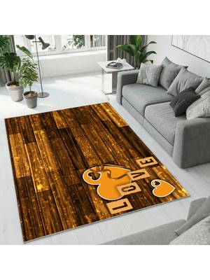 Colorix Carpet Dijital Baskı Dekoratif Kaymaz Taban Yıkanabilir Halı NO:1265