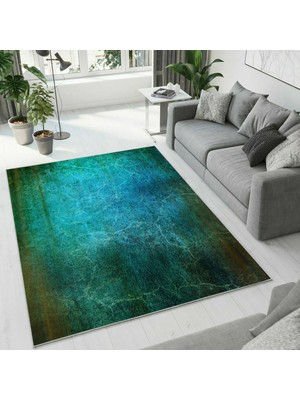 Colorix Carpet Dijital Baskı Dekoratif Kaymaz Taban Yıkanabilir Halı NO:1176