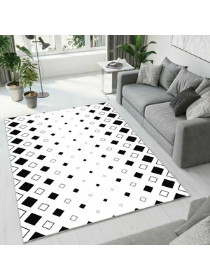 Colorix Carpet Dijital Baskı Dekoratif Kaymaz Taban Yıkanabilir Halı NO:1554