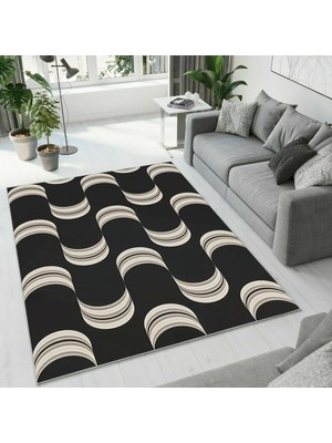 Colorix Carpet Dijital Baskı Dekoratif Kaymaz Taban Yıkanabilir Halı NO:1864