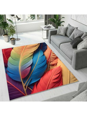 Colorix Carpet Dijital Baskı Dekoratif Kaymaz Taban Yıkanabilir Halı NO:1893