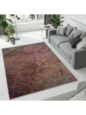 Colorix Carpet Dijital Baskı Dekoratif Kaymaz Taban Yıkanabilir Halı