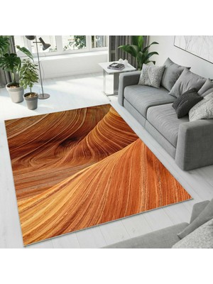 Colorix Carpet Dijital Baskı Dekoratif Kaymaz Taban Yıkanabilir Halı