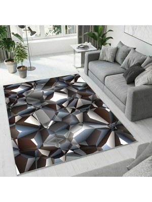 Colorix Carpet Dijital Baskı Dekoratif Kaymaz Taban Yıkanabilir Halı