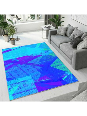Colorix Carpet Dijital Baskı Dekoratif Kaymaz Taban Yıkanabilir Halı
