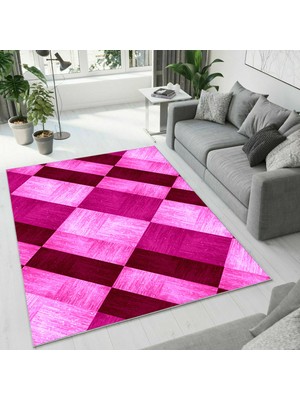 Colorix Carpet Dijital Baskı Dekoratif Kaymaz Taban Yıkanabilir Halı
